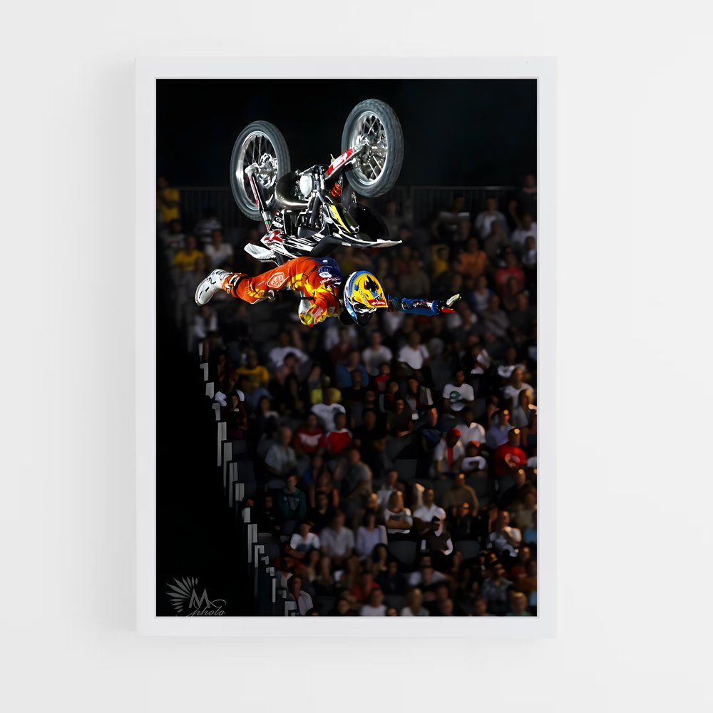 Poster Red bull motard – affiche Motocross freestyle (vue 3)